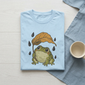 Frog With Leaf Umbrella T-Shirt