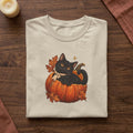 Black Cat & Pumpkin T-Shirt