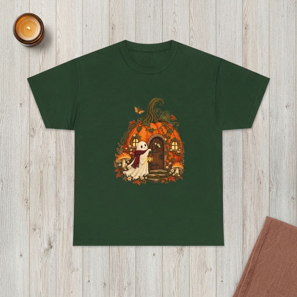 Ghost & Pumpkin Cottage T-Shirt